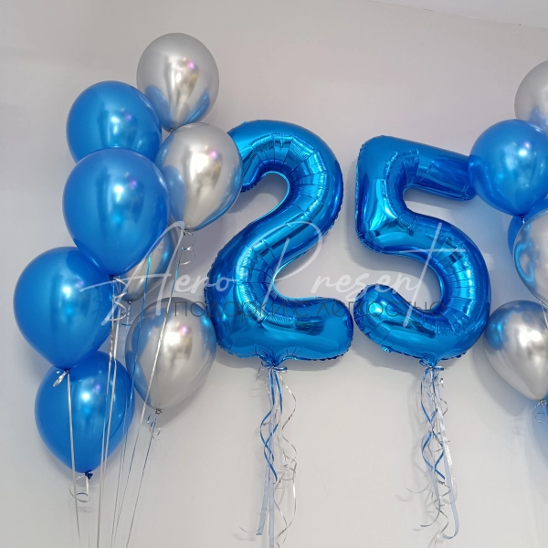 Набор шаров "Синий блеск"